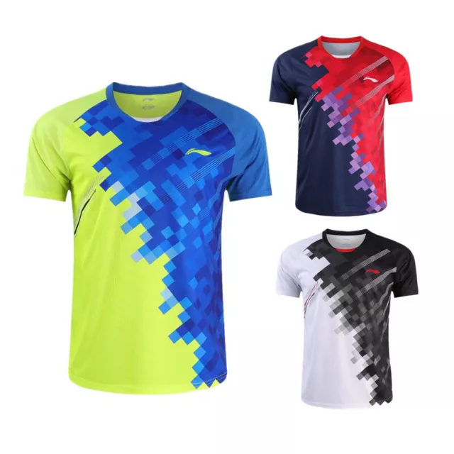 New Li Ning Men's Sports Tops tennis Clothing  badminton T-shirt