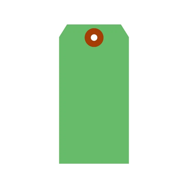 Green Blank Tags - Pack of 1000, Size-5, 13pt Thick Cardstock Tag, ...