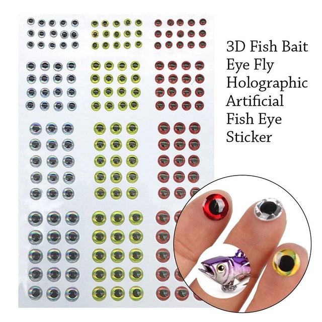 200 Yeux Holographiques 4D Pour Leurres Pêche (3mm à 12mm) - Matériau Époxy