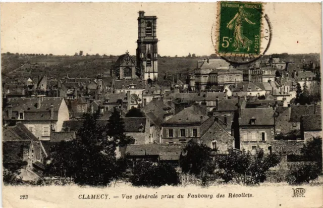 CPA CLAMECY - Vue générale prise du Faubourg des Recollets (456648)