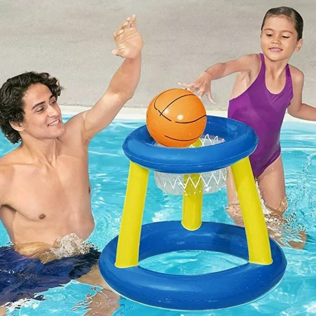 Bestway Cesta Hinchable Flotador para Basket Juego en la Piscina Con Pallone