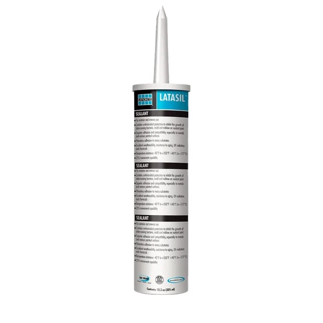 Laticrete Latasil High Performance Silicone Sealant, Bright White