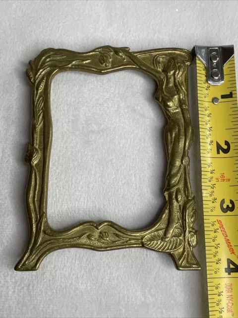 Art Nouveau Aesthetic Lady Cast Metal Picture Frame