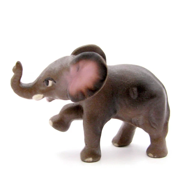 1950's Hagen Renaker Baby Elephant Pink Ears Toenail Figurine Matte Figure Early
