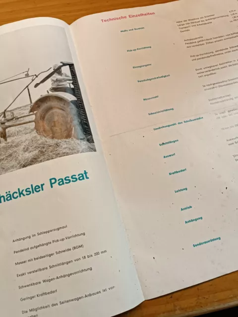 Prospekt Fella Feldhäcksler Passat Schlepper brochure 18 2