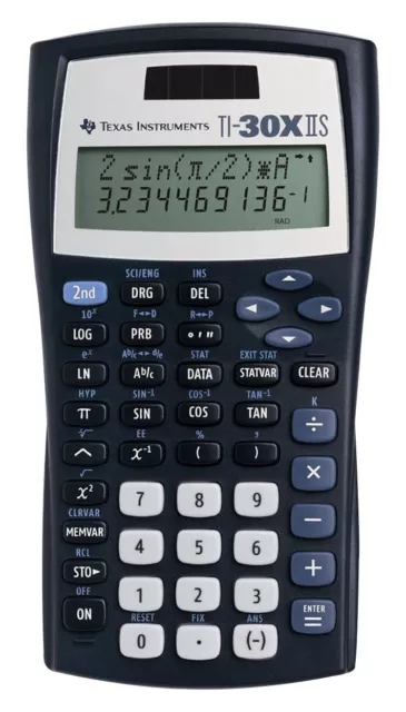 Texas Instruments TI-30 XIIS School Calculator 2 Line Solar and Battery Operated