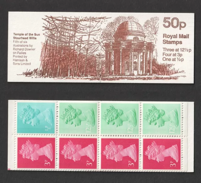 1982 FB21B 50p Follies. No 5 - Temple of the Sun Folded Booklet. X841ua