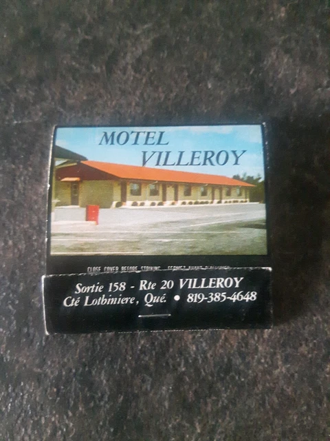 Motel Villeroy Quebec Restaurant Chez Perron Matchbook Cover