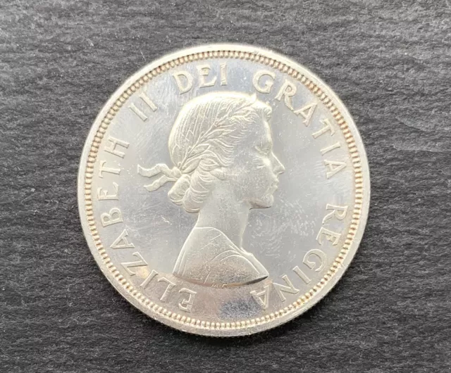 800 Pièce D'Argent, Elizabeth II, Canada Dollar, 1964, Beau