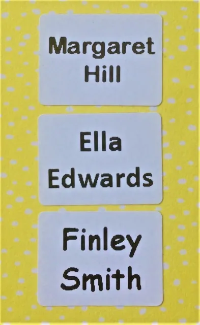 Personalised Stick On Name Labels Stickers for Clothing/ School Name Tags 3