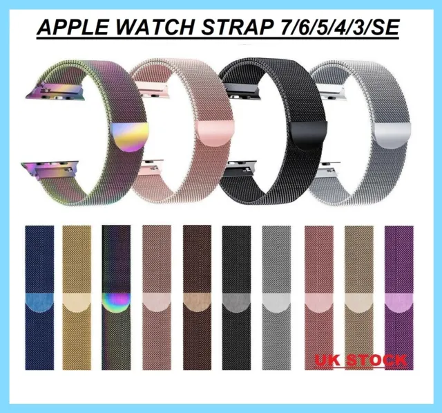 Slim Milanese metal Strap watch band For Apple Watch iWatch Series 7/6/5/4/3 SE
