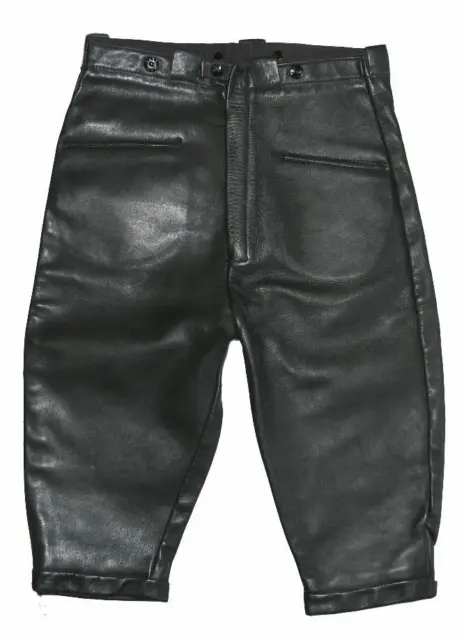 Children Kniebund- Leather Pants/Glattleder- Costume Dark Green Approx. 152-158