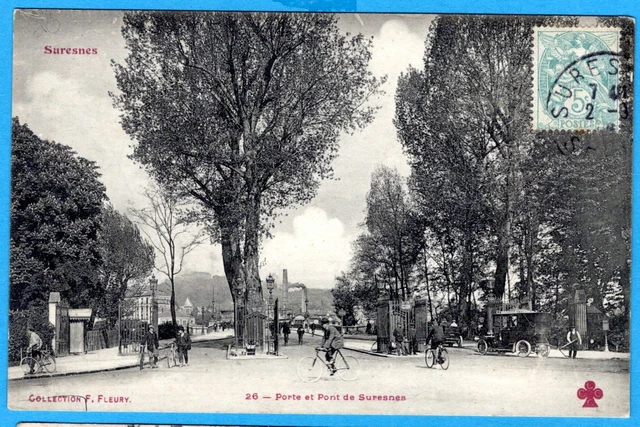 Cpa 92 Suresnes - Porte Et Pont De Suresnes