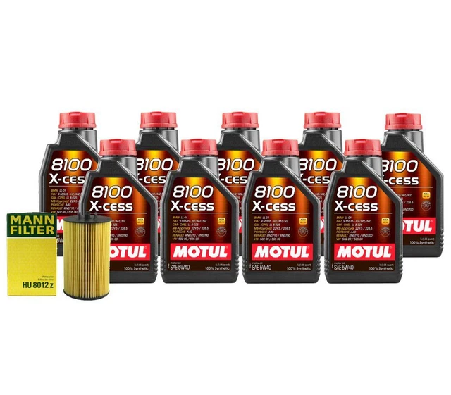 MOTUL + OEM Engine Oil Change Kit (5W40) (9 Liter) (XCess 8100) 112.