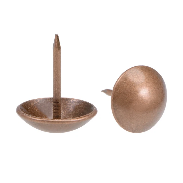 Upholstery Nails Tack 16mm Head Dia Round Thumb Push Pins Copper Tone 200 Pcs