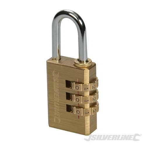 Silverline Combinaison Cadenas Laiton 3-Digit -744867