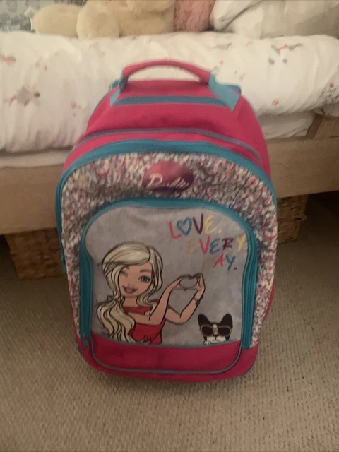 Barbie Pull Along Trolley Suitcase Backpack Kids