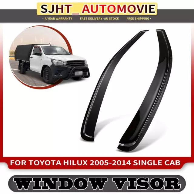 2x Brand New Weather Shields Window Visors for Toyota Hilux Single Cab 2005-2014
