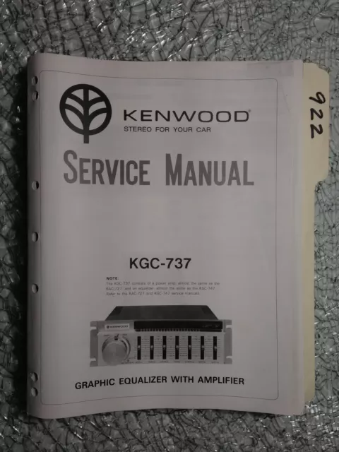 Kenwood kgc-737 service manual original repair book stereo car radio eq amp