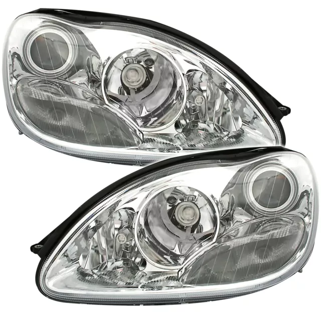 EAGLE EYES Scheinwerfer Set für Mercedes W220 S-Klasse in Chrom Halogen H7