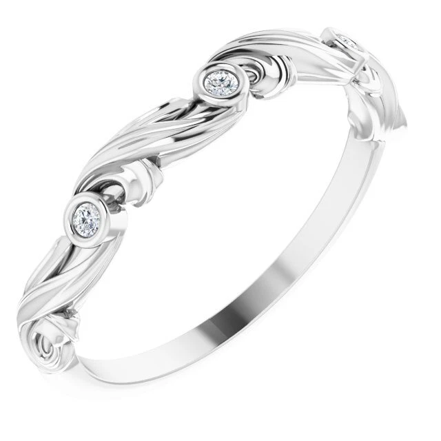 03 Karat Natürlicher Diamant Jubiläum Band IN Platin