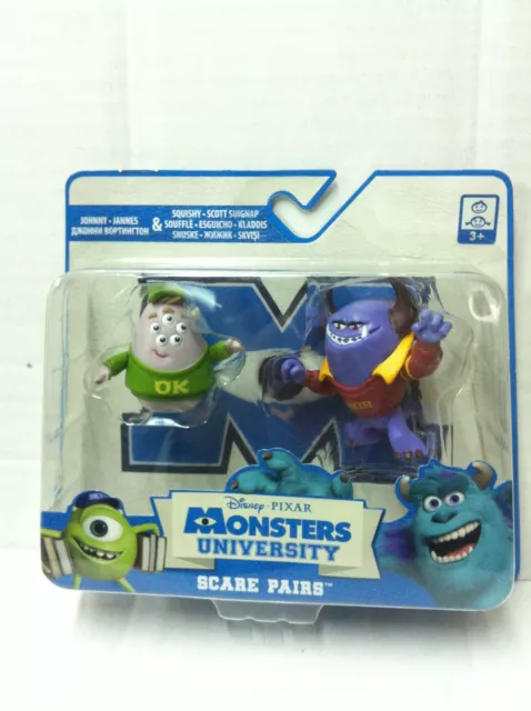 Disney Pixar Monsters University JOHNNY & SQUISHY Mini Personaggi 6 cm MOC, 2013