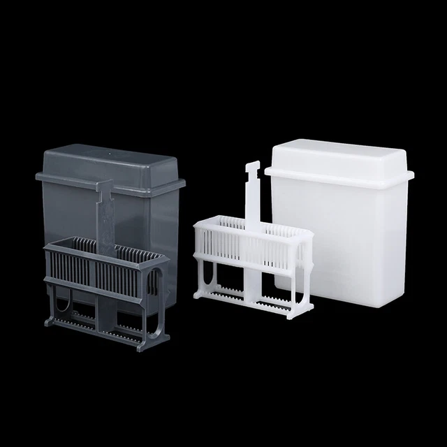 24 Slots Staining Jar Rack for Microscope SlidesSlides Staining Rack Dish Set!