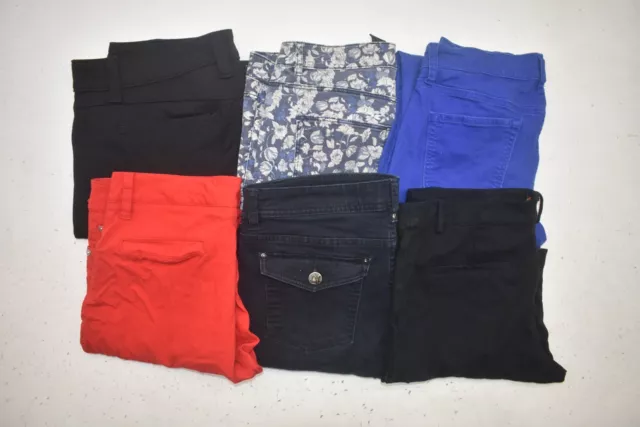 Wholesale Bulk Lot Of 6 Womens Size 10 Casual Mixed Brand Pants Bottoms