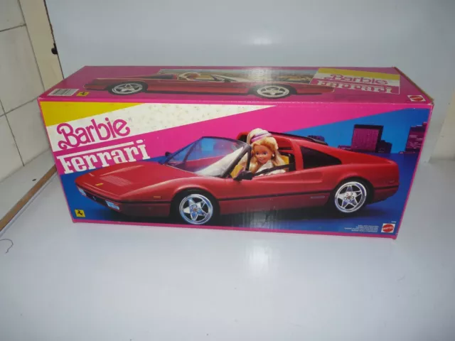 ancien jouet voiture ferrari barbie 3136 mattel / neuve scellé / année 1986