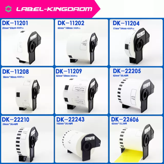 10x Etiketten kompatibel für Brother DK-22205 P-Touch QL500 QL570 QL700 QL800