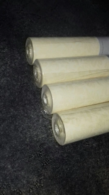 laura Ashley Percy Cream Wallpaper Same Batch x 4 joblot . 2