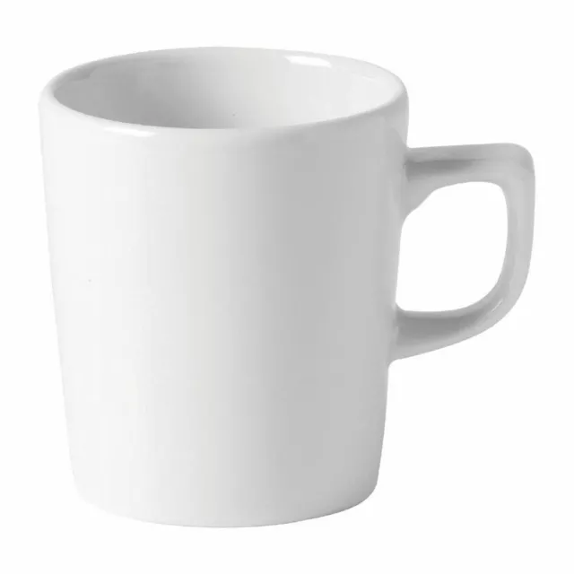 Utopia Titan Latte Mugs in White Porcelain - Dishwasher Safe - 340ml Pack of 24
