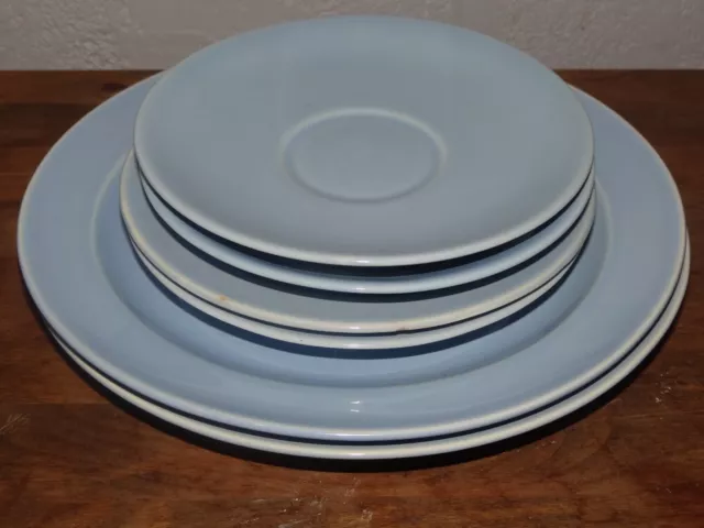 6 pcs Lu-Ray Pastels Blue Luncheon, Bread plates, saucers