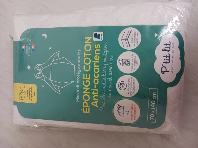 Babybett - Milbenschutz Matratze 70x140 cm - 100% Baumwolle -- 2088/1003