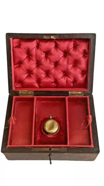 Coffret Napoléon III en Marqueterie à Cartouche avec  Porte- Montre à Gousset 2