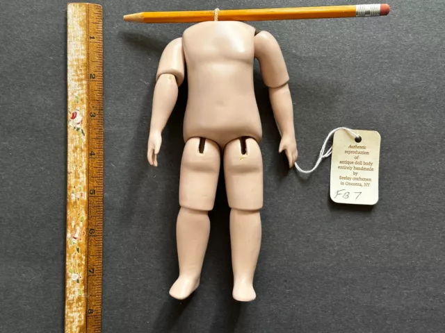 Vintage Seeley 7" Jointed Doll Body for 9" Doll parts or repair Mint w Tag