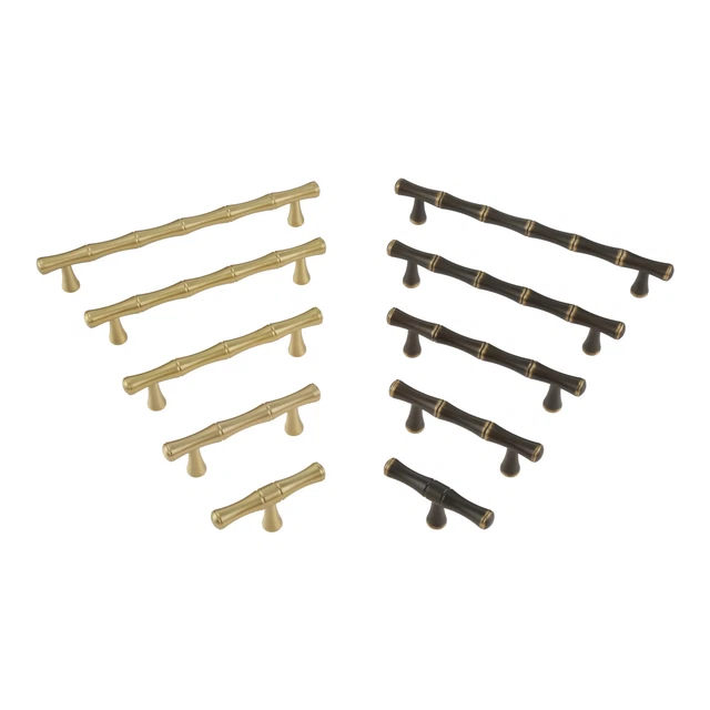 1Pc Simple T Bar Pulls Bamboo Cabinet Door Handle Cupboard Drawer Furniture Knob