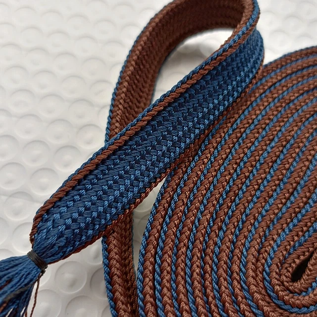 New Blue & Brown Silk Sageo Special for Japanese Tachi Katana Wakizashi Tanto