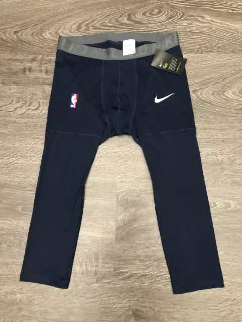 Nike Pro Combat Compression NBA Basketball Pants, Men's Black & White At9764-011 - XL-Tall