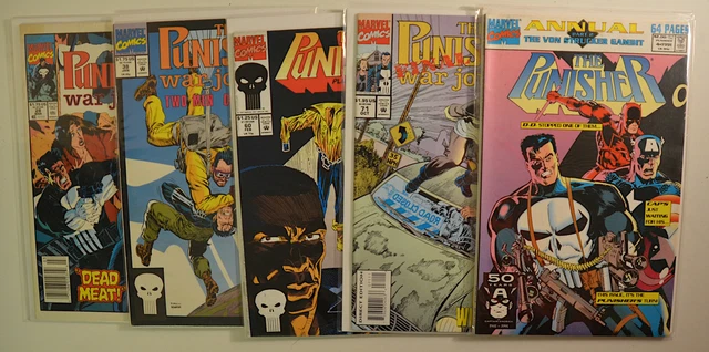 Punisher Lot of 5 #60,Annual 4,War Journal 28,38,71 Marvel (1991) Comics