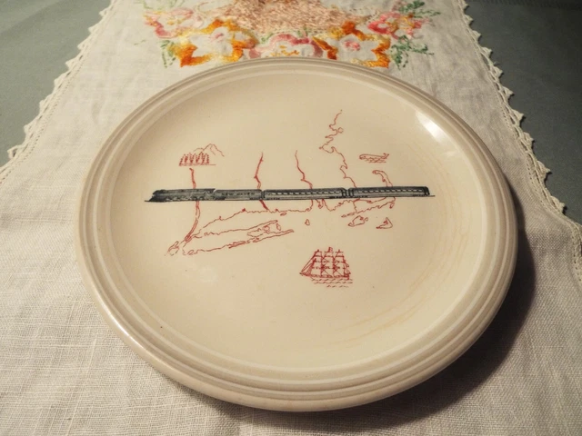 Antique New York New Haven & Hartford Railroad Buffalo China Dinner Plate