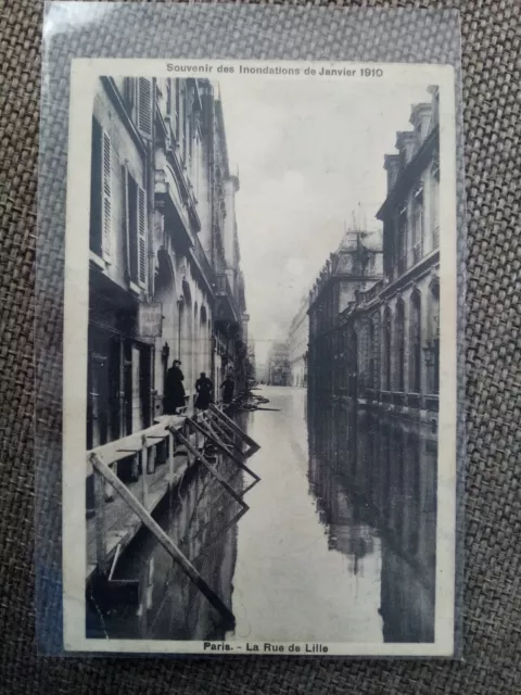 Cpa Paris La Rue De Lille Flood January 1910