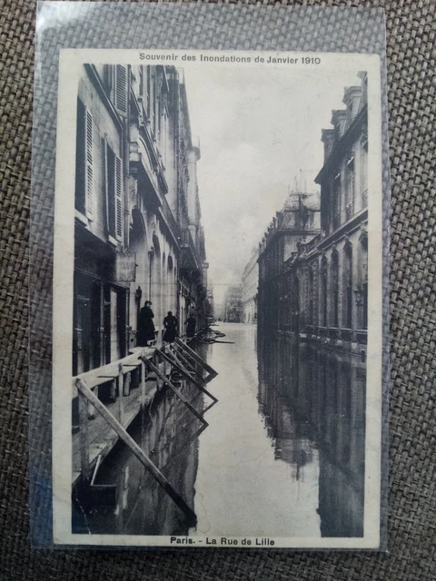 Cpa Paris La Rue De Lille Inondation Janvier 1910