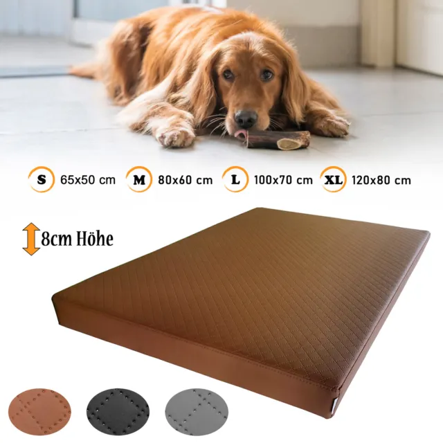 Orthopädische Hundematte Hundebett Viscomatte Kunstleder Hundematratze Tierbett