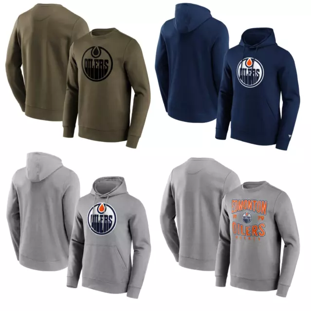 Edmonton Oilers Hoodie Sweatshirt Men's NHL Ice Hockey Fanatics Top - New