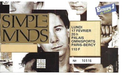 THE CURE : LIVE A DAX 1986 FRANCE RARE / TICKET BILLET DE CONCERT 