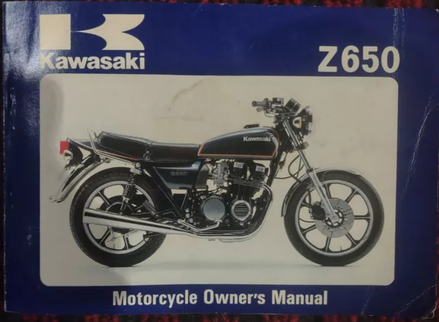 Kawasaki Z650 1978 1979 198 manuale uso INGLESE originale ENGLISH owner's manual