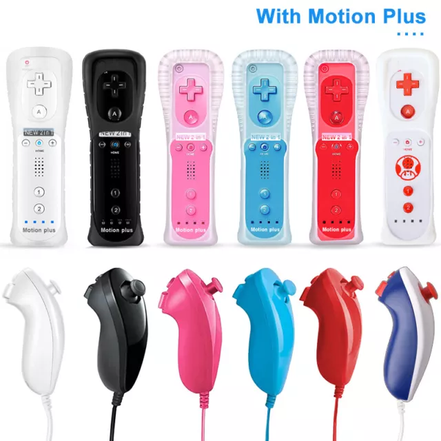 Nintendo Wii Wiimote Built in Motion Plus Inside Remote Controller&amp;Nunchuck