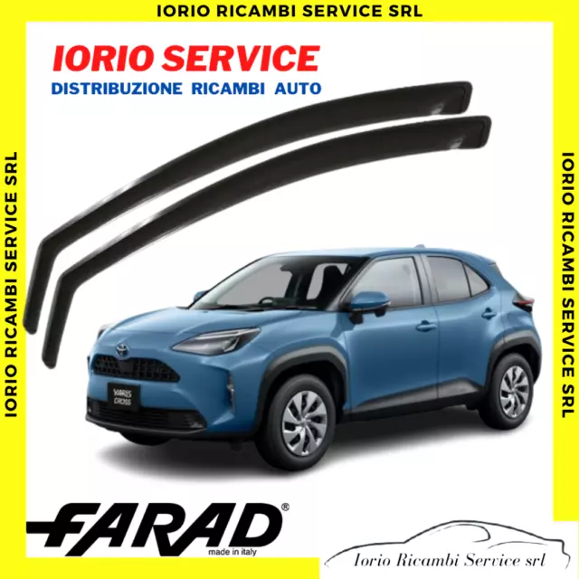 DEFLETTORI ARIA ANTERIORI per TOYOTA YARIS CROSS 2020 5P FARAD fumè ANTITURBO