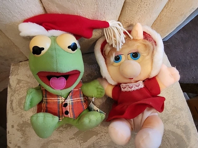 McDonald's Jim Henson Christmas Muppet Babies Kermit Frog Miss Piggy 1987 Plush